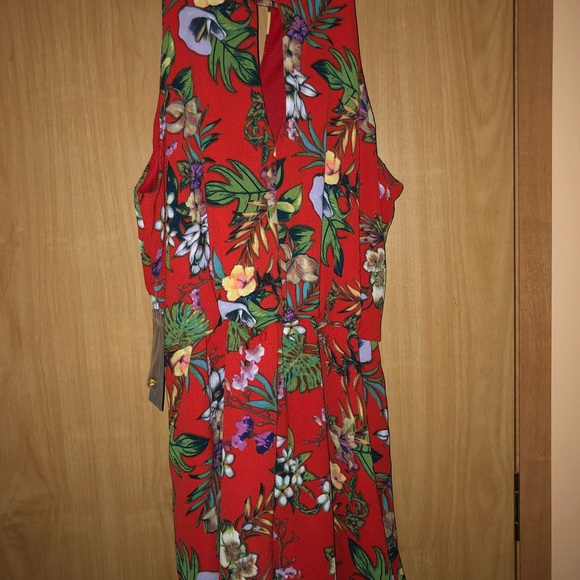 Red Floral Romper - Picture 2 of 2